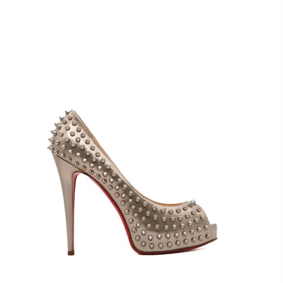 Christian Louboutin Vendome Peep Toe Spiked Platform Pumps Size 41 - Picture 1 of 11